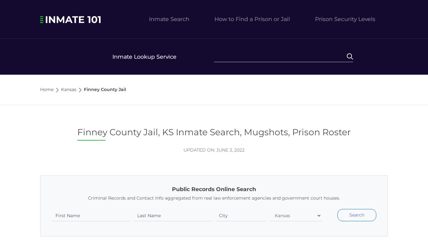 Finney County Jail, KS Inmate Search, Mugshots, Prison Roster